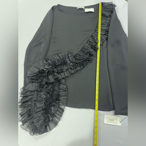 DRIES VAN NOTEN Castilla Bis Black Ruffle Blouse Women’s Size 40 (Medium) - Picture 10 of 10